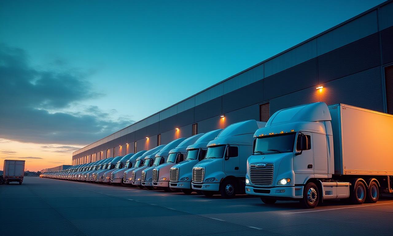Modern logistics fleet in San Diego